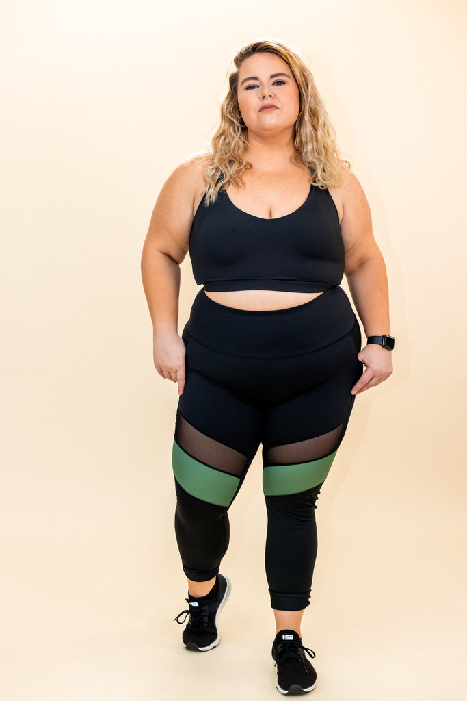 In The Style x Courtney Black activewear ruched booty leggings in blue